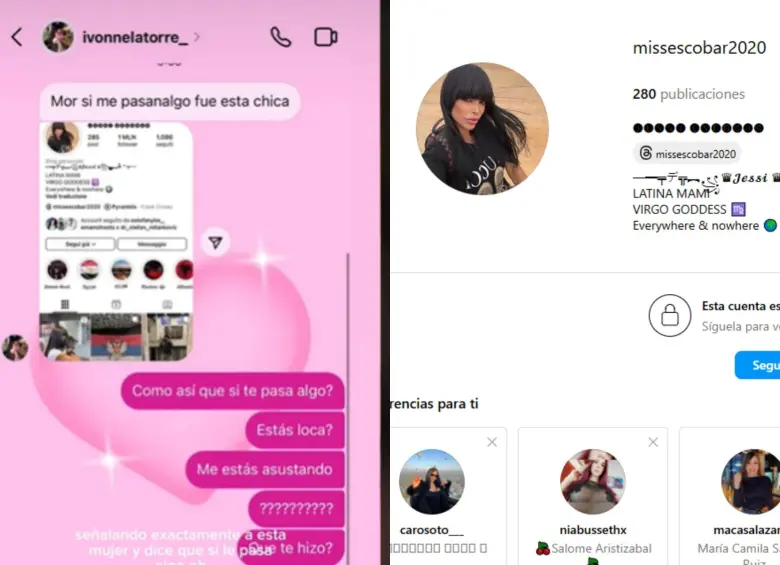 Jessi Escobar, es la mujer que culpó Ivonne, por si le pasaba algo, antes de morir. FOTO: CAPTURA REDES SOCIALES