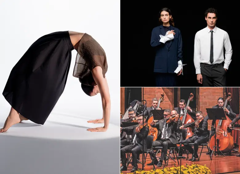 La Orquesta Filarmónica de Medellín acompañará estas piezas que desfilarán en la pasarela de Punto Blanco. FOTOS Cortesía y EL COLOMBIANO