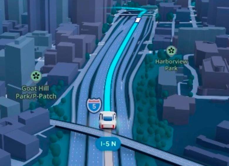 Así será la nueva forma de navegación en Google Maps, informó la compañia. Foto: Cortesía GOOGLE