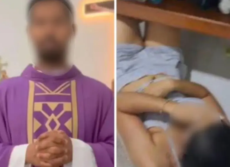La prometida de un feligrés fue hallada en el baño de un sacerdote quien negó cualquier relación romántica o sexual entre los dos. Foto: Captura video redes sociales