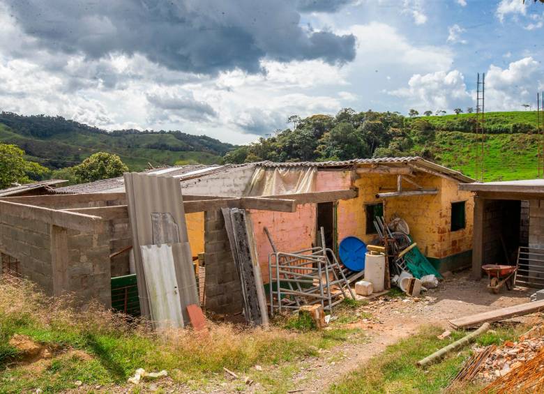 En esta vivienda de la vereda Potreros, en los predios de la finca Coromé, ocurrió el último homicidio en este municipio del Occidente.