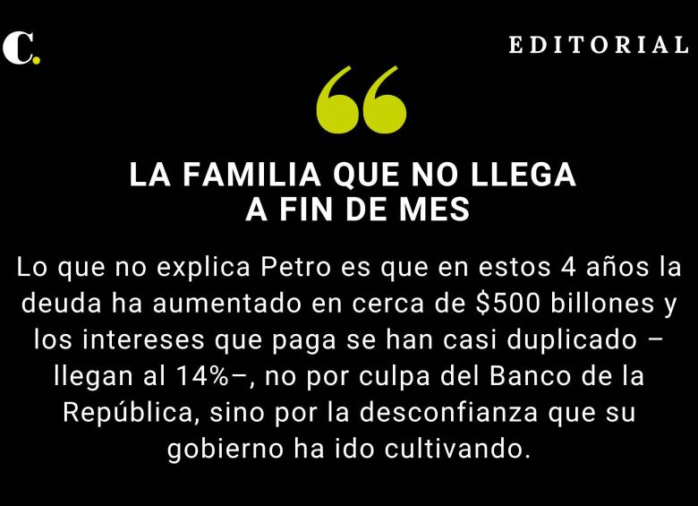 La familia que no llega a fin de mes