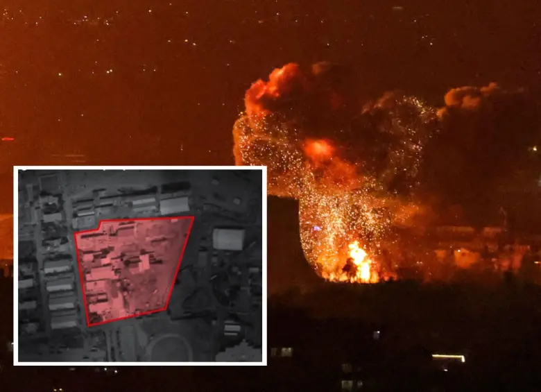 El ejército israelí dio detalles sobre el golpe al complejo de armas iraní. Fotos: AFP y FDI