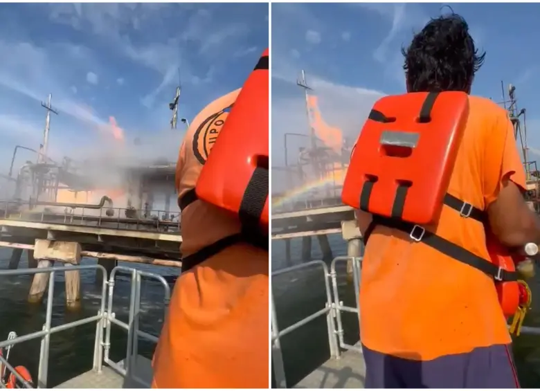 El incendio ocurrió en un momento en que el gobierno interino de Delcy Rodríguez busca desesperadamente atraer inversión extranjera tras la caída de Maduro. FOTO: Captura de video de redes sociales