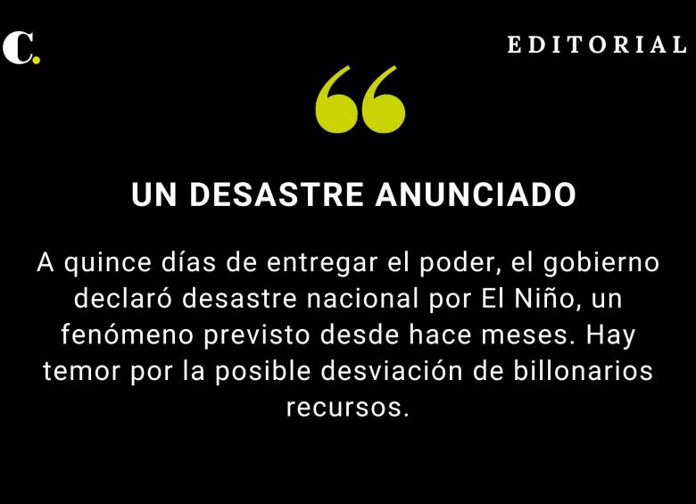 Un desastre anunciado