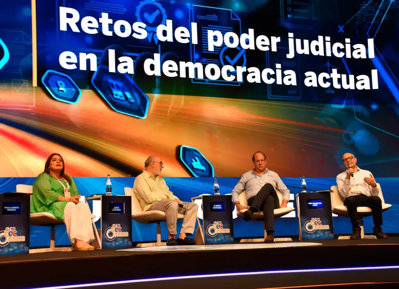 Los presidentes de las altas cortes participaron en el Congreso de la Andi en Cartagena y destacaron la independencia judicial y la separación de poderes. FOTO cortesía Andi