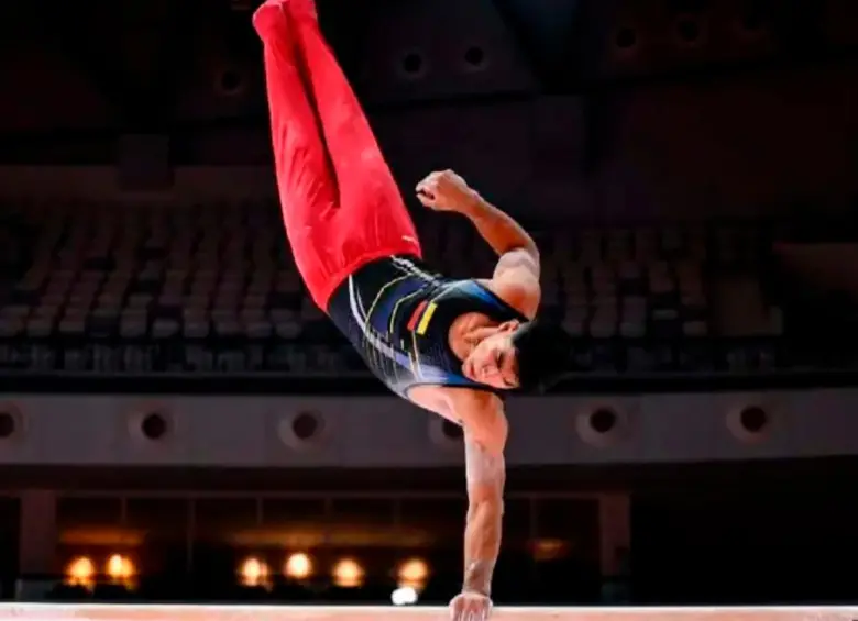 El gimnasta cucuteño Ángel Barajas es uno de los potenciales medallistas colombianos en las próximas olimpiadas. Foto: Colprensa 