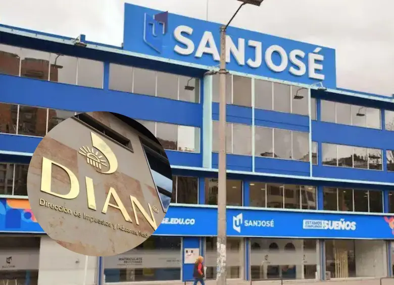 De acuerdo con el Sistema Nacional de Información de la Educación Superior (Snies), la matrícula total de la Fundación Universitaria San José pasó de 1.768 estudiantes en 2020 a 5.656 en 2024, un incremento del 219,8%. FOTO: DIAN y Redes Sociales