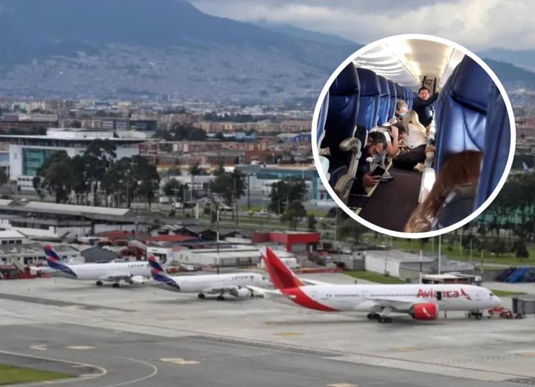 Tras la alerta en cabina se escondía una escena de pánico en la que un pasajero que pretendía quitarse la vida intentó abrir dos salidas de emergencia. FOTO: Colprensa y cortesía de redes sociales