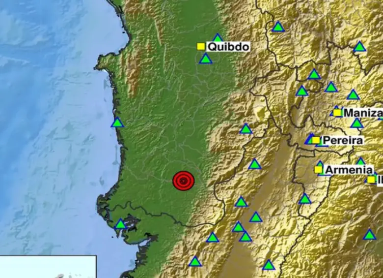 Chocó vuelve a registrar actividad sísmica: tres movimientos se reportaron en la madrugada. Foto: Servicio Geológico Colombiano