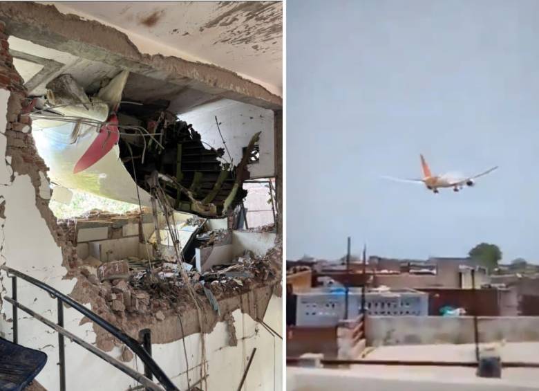 Un avión se estrelló cuando despegó del aeropuerto internacional Sardar Vallabhbhai Patel en Ahmedabad, India. FOTOS: Tomadas de redes 