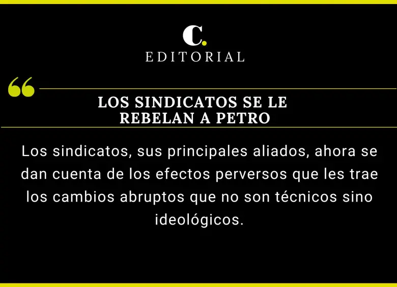 Los sindicatos se le rebelan a Petro