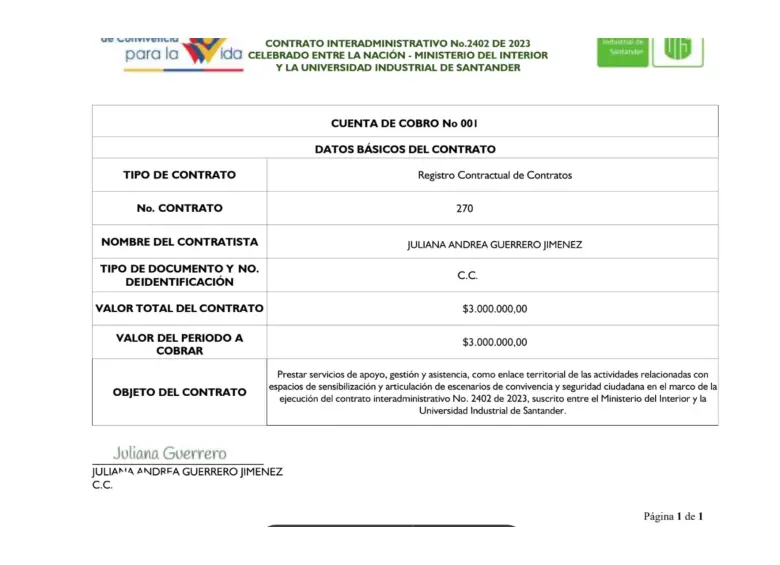 Pago del contrato de 2024.