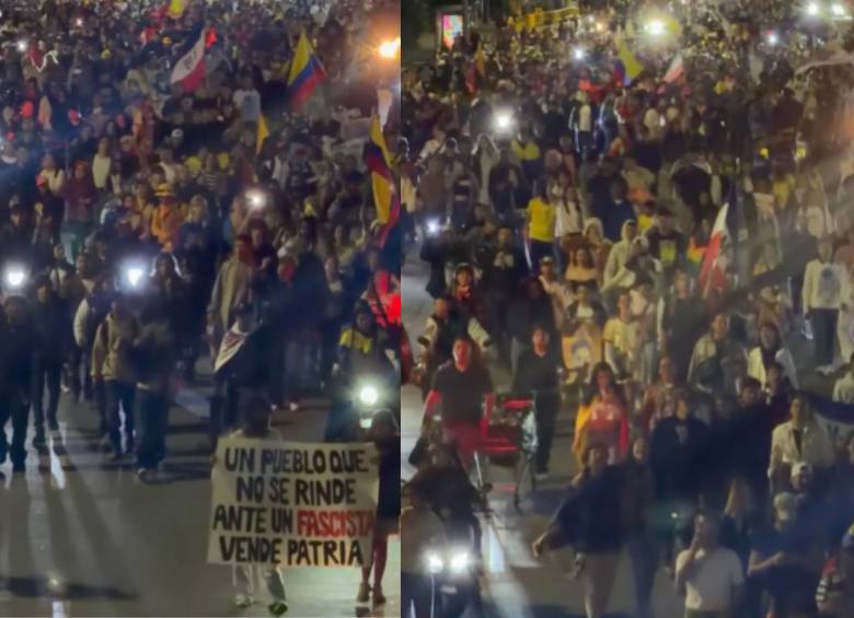 Las protestas tras conocerse los resultados de la segunda vuelta presidencial provocaron disturbios en varias localidades de Bogotá y afectaron la movilidad de más de 183.000 usuarios de TransMilenio. FOTO: @DonIzquierdo_ vía X.
