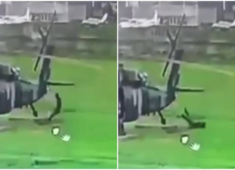 El soldado cayó desplomado al suelo y fue trasladado de urgencia a un centro asistencial. FOTO: Captura de video de redes sociales @sucesoscauca