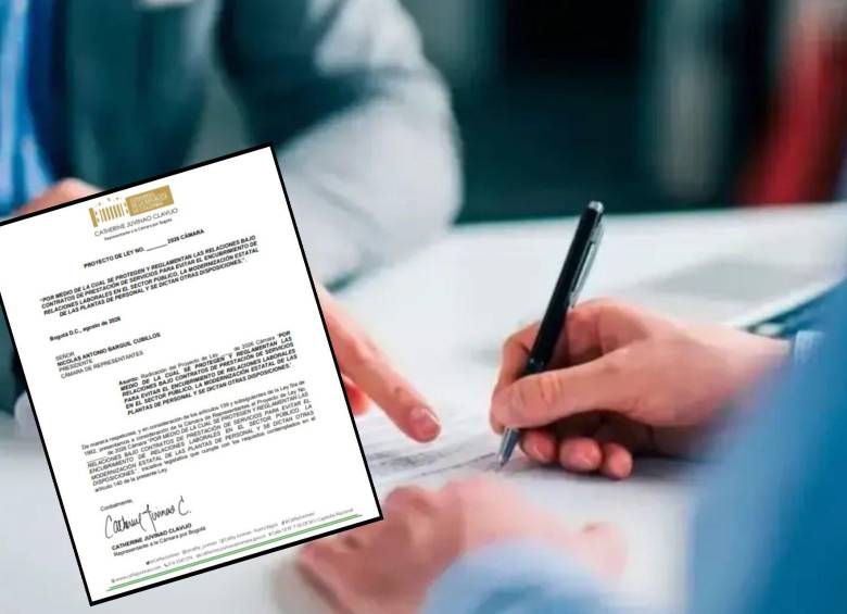 Un proyecto de Ley propone varios cambios para la contratación por prestación de servicios sin cambiar su naturaleza civil ni modificarlo a un contrato laboral. Fotos: Colprensa y captura Proyecto de Ley 218 Cámara