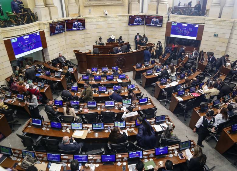 El Congreso de la República de Colombia, durante una sesión ordinaria. FOTO: Colprensa