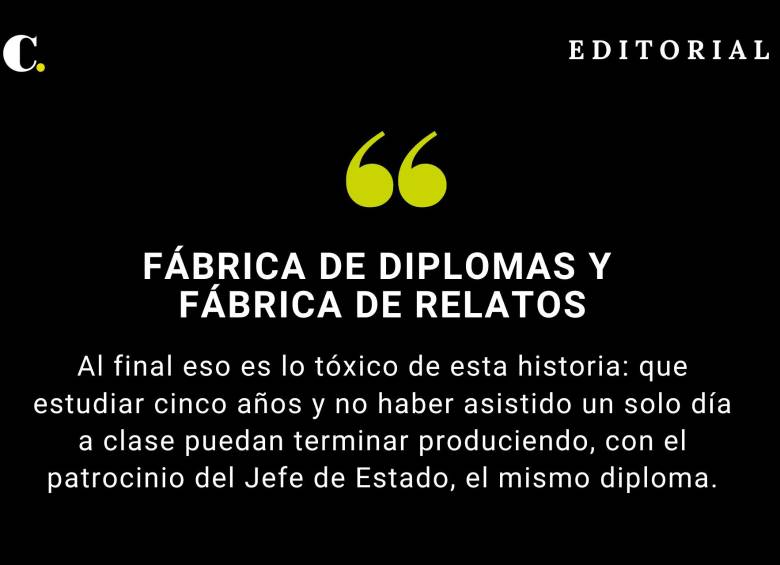 Fábrica de diplomas y fábrica de relatos