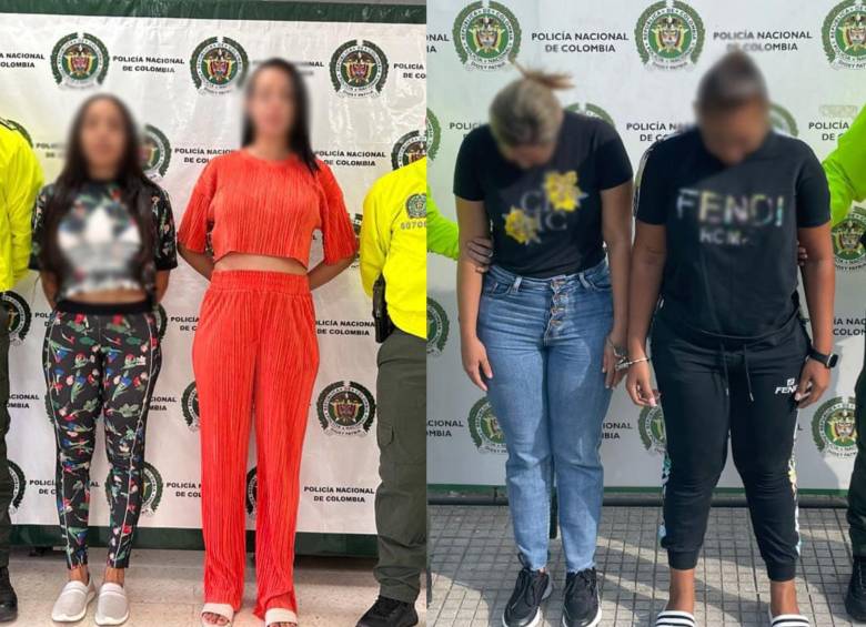 En el operativo conjunto entre Policía y Ejército, llamado Némesis, se capturaron las mujeres en Turbo (Antioquia), Turbaco y Cartagena (Bolívar). FOTO: POLICÍA NACIONAL