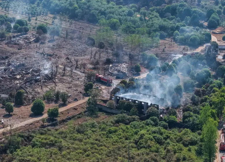 Imágenes captan la magnitud de la explosión en China. Foto: Xinhua