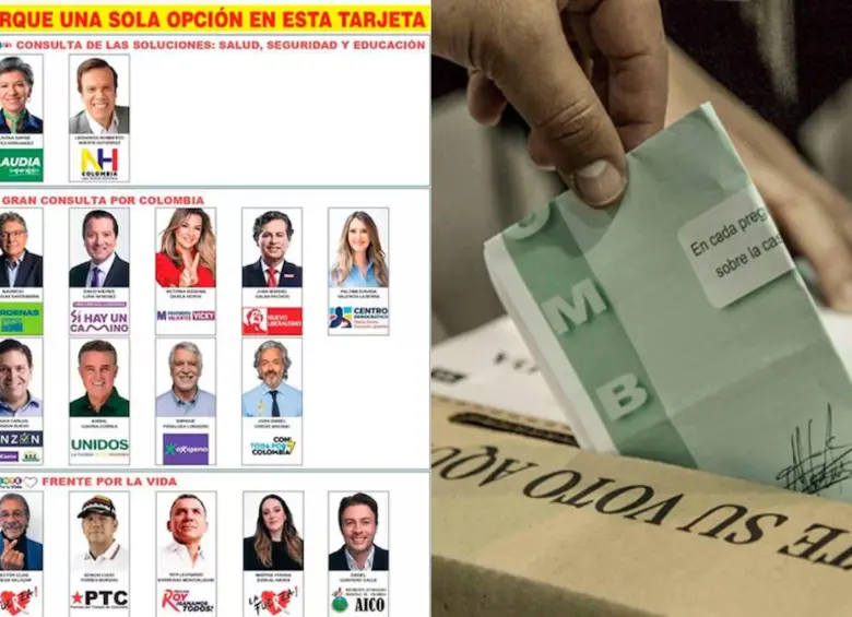 Las consultas del domingo pueden ser visto como un escenario de “primarias” antes de la primera vuelta, método que se tiene en otros países. Foto: Registraduría.