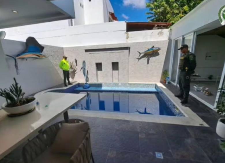 Una de las lujosas propiedades de las novias de los integrantes del Clan del Golfo. FOTO: POLICÍA NACIONAL
