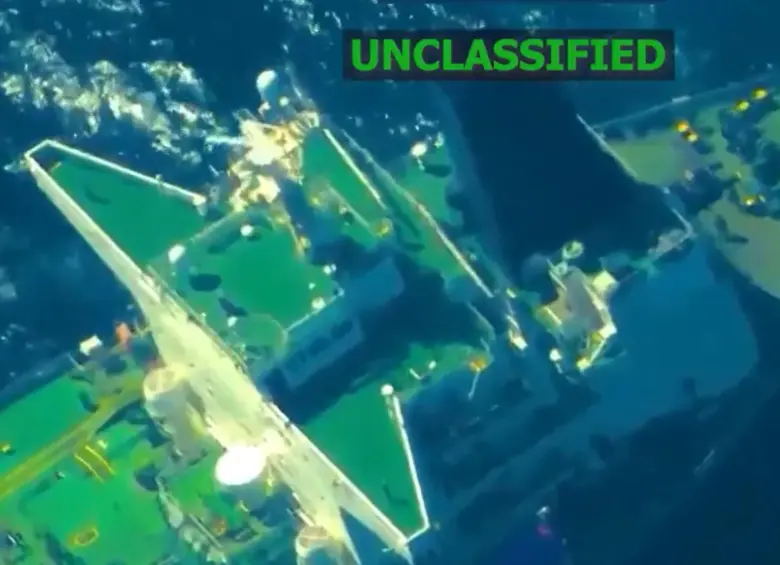 Este es el séptimo buque petrolero ilegal que incautan las fuerzas de Estados Unidos. FOTO: Captura video de redes sociales @Southcom