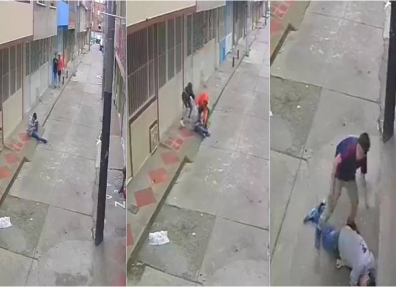 El joven se encontraba jugando en la cuadra donde vive, sin embargo, nunca se imaginó y ahora percató de que esto le sucedía a su hijo, el cual estaba jugando. FOTO: CAPTURA VIDEO TWITTER