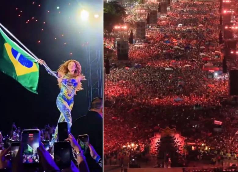Shakira puso a gozar a 2 millones de personas con su concierto en Río de Janeiro, Brasil. FOTOS: capturas de video.