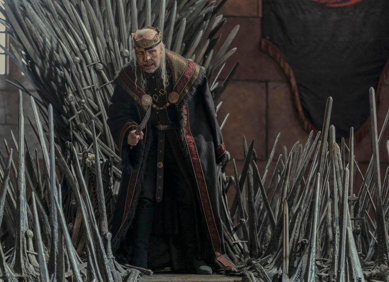 Paddy Considine en el episodio octavo de House of the dragon como el rey Viserys. FOTO: CORTESÍA HBO MAX