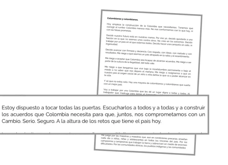 El exgobernador dijo estar dispuesto a “construir los acuerdos que Colombia necesita para que, juntos, nos comprometamos con un cambio”. FOTO: ARCHIVO PARTICULAR
