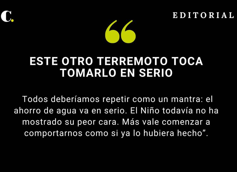 Este otro terremoto toca tomarlo en serio