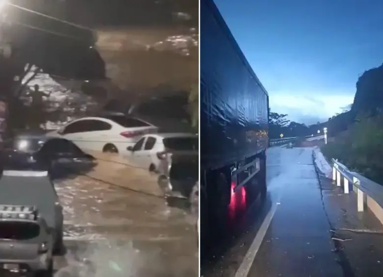 Una emergencia invernal se registró en la madrugada de este lunes en el municipio de Melgar, Tolima. FOTOS: Capturas de video