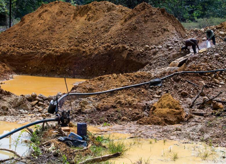 La Fiscalía desmanteló en el Bajo Cauca antioqueño un entable ilegal de extracción mineral. FOTO archivo