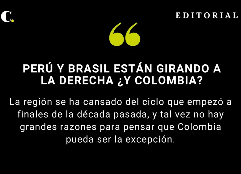 Perú y Brasil están girando a la derecha ¿Y Colombia?