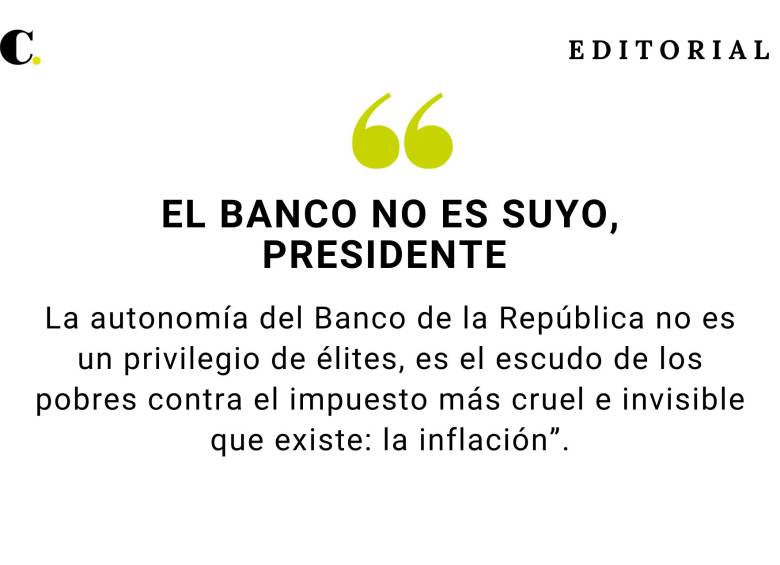 El Banco no es suyo, Presidente