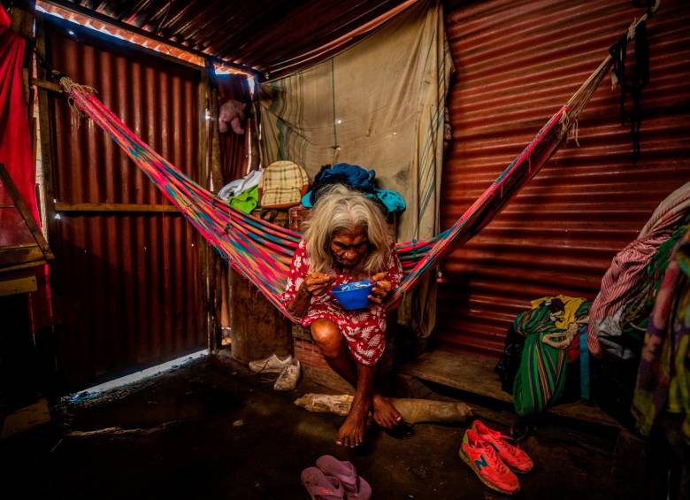 La señora María tiene 110 años, es la persona más longeva del lugar. FOTO: Camilo Suárez