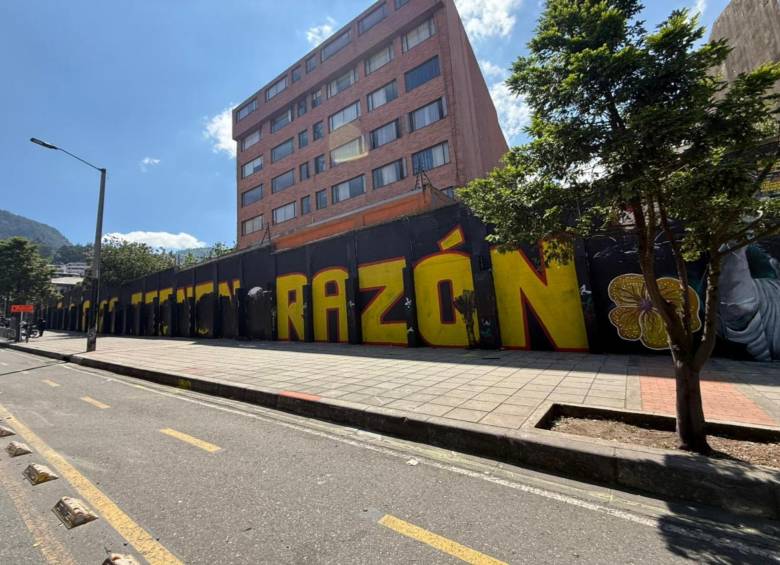 Así quedó el mural vandalizado en la calle 45 con carrera 7° de Bogotá. FOTO: imagen tomada de redes.