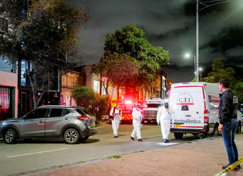 Escena del crimen del asesinato del coronel (r) Elmer Fernández. FOTO: Colprensa