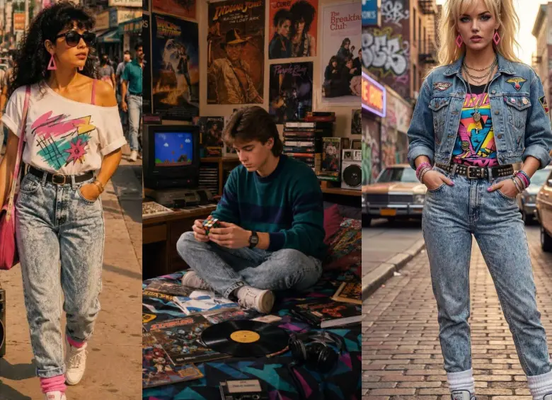 En las redes sociales ha crecido el trend de hacer fotos para parecer como si estuviera en la década de los 80. Fotos: Pinterest