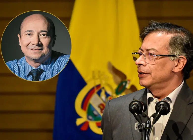 Jaime Miguel González Montaño, expresidente de Coosalud y el presidente Gustavo Petro. Foto: redes sociales y Colprensa