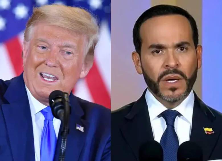 El presidente de Estados Unidos, Donald Trump, apoyó al hoy mandatario colombiano Abelardo de la Espriella en la segunda vuelta de las elecciones presidenciales. Foto: AFP/Captura de video.