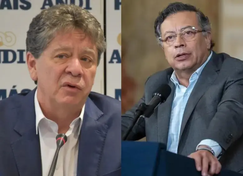 Presidente de la Andi, Bruce Mac Máster, y presidente de Colombia, Gustavo Petro. Foto: archivo y cortesía