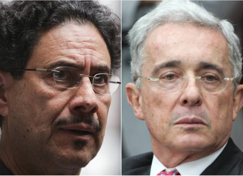 Este lunes se reanudó el juicio contra el expresidente Álvaro Uribe por los presuntos delitos de fraude procesal, soborno a testigos y soborno en actuación penal, donde Iván Cepeda, acreditado como víctima, compareció como testigo. FOTO: COLPRENSA Y ARCHIVO EL COLOMBIANO