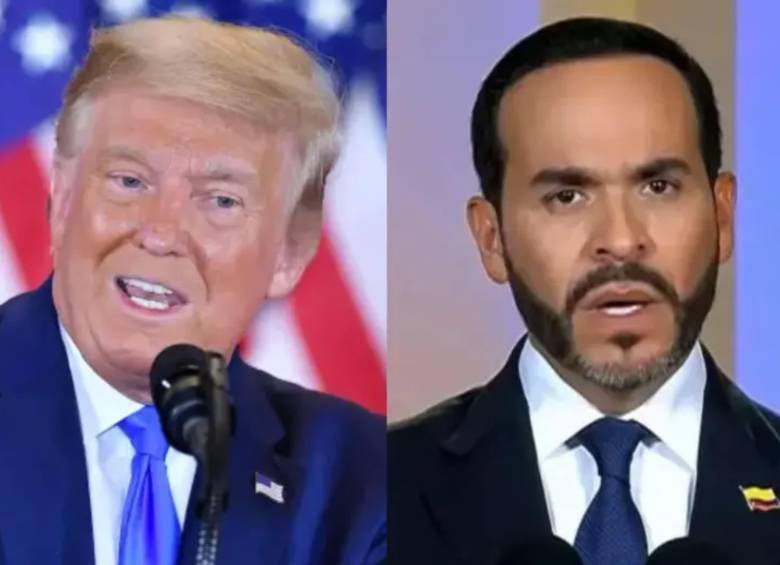 El presidente de Estados Unidos, Donald Trump, apoyó al hoy presidente Abelardo de la Espriella en la segunda vuelta de las elecciones para llegar a la Casa de Nariño. Foto: AFP/Captura de video.