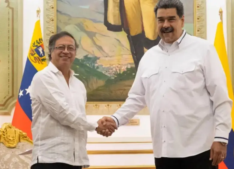Gustavo Petro siempre le ha expresado su apoyo a Nicolás Maduro. FOTO: Colprensa