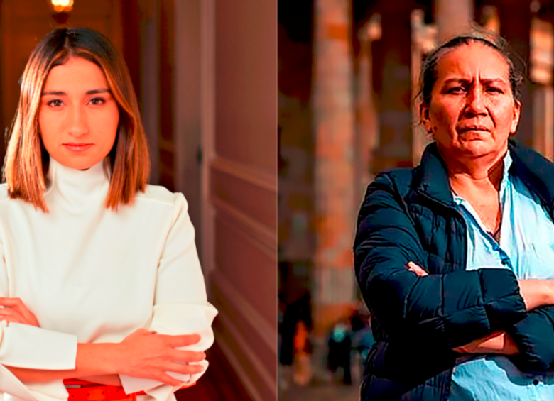 La exjefe de gabinete Laura Sarabia y la exniñera Marelbys Meza. FOTO: Cortesía 
