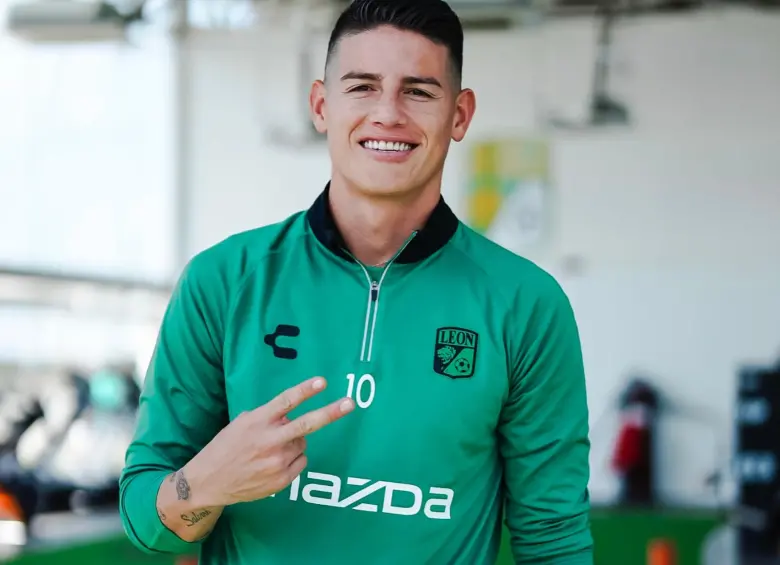 James durante sus últimos entrenamientos con el equipo mexicano. FOTO: Tomada de redes sociales @clubleonfc