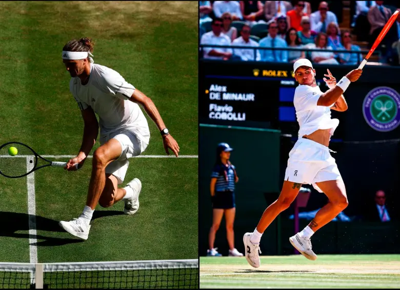 Alex Zverev (izquierda) está a la espera de culminar su partido, mientras que Flavio Cobolli (derecha) avanzó a cuartos de final. FOTO: Instagram alexzverev13 y flavi_cobbo