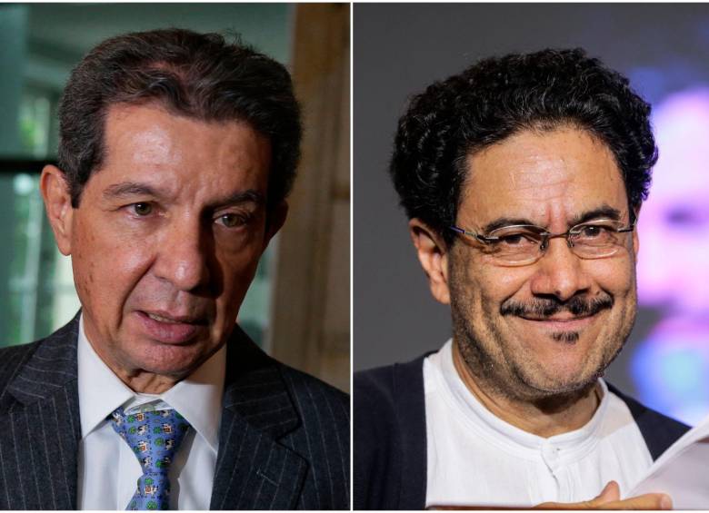 El presidente de Fedegán, José Félix Lafaurie; y el senador y candidato presidencial, Iván Cepeda. FOTOS: Colprensa 